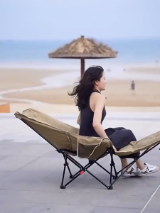 รับประกัน10ปี เก้าอี้แคมป์ปิ้ง เก้าอี้สนามพับ เบาะปรับเอนได้ เก้าอี้ดาดฟ้า พร้อมกระเป๋าจัดเก็บ ท่ออลูมิเนียมหนา รับน้ำหนัก 300 กก