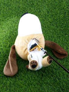 Golf Head Cover Cute Dog Headcover  Universal Fit for 460cc Driver & Fairway Wood Unique Golf Equipment Perfect Golf Gift
