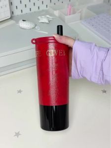 VRIUKNT | 1Pc 710Ml Ống Hút Cách Nhiệt Bằng Thép Không Gỉ Cà Phê Dung Tích Lớn Di Động Xe Du Lịch Cốc Đá Có Dây Mang Theo