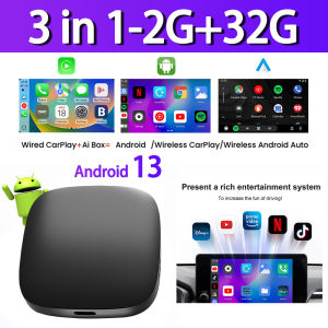 2026 Android13 AI Box 2G+32G Wireless CarPlay Adapter Android Auto TV Box For Youtube Netflix For VW Toyota Hyundai Ford