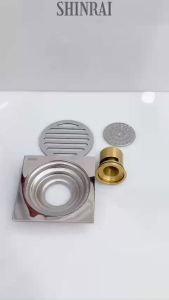 ( 15 * 15 Đáy Đồng Lớn 2 Lớp ) Phễu Thoát Sàn Thoát Nước Thu Sàn Nhà Tắm INOX Đúc 6mm Chống Mùi Hôi Tuyệt Đối