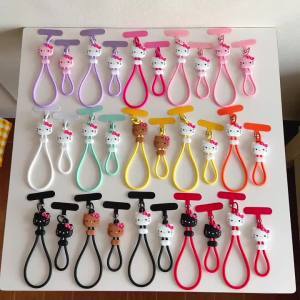 MOETCH | Hello Kitty Cute Cartoon Phone Wrist Strap Silicone Hand Ring Anti-Lost Lanyard Bag Pendant For iPhone Samsung All Phones