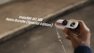 Insta360 GO 3S Retro Bundle Special Edition- Small 4K Tiny Action Camera Vlogging Camera Hands-Free POV Cam Retro Filters 4K30fps MegaView FOV Extra Bttery Lightweight Wearable Hands-Free POV Vlog Camera