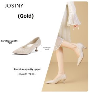 Josiny | Elegant French High Heels For Women Pointed Toe Soft Bottom