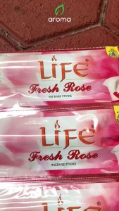 Dupa India Aromaterapi Pouch Plastic - Darshan Life Fresh Rose 35 sticks