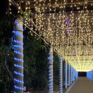 💡SG SELLER💡Hari raya 4M LED 8 Modes Curtain String Fairy Lights Lampu Raya Festival Party Outdoor Waterproof Garden Decoration String Lights