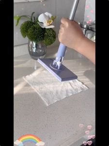 【Malaysia  Spot】Towel mop flat mop lazy no-clean face towel mops 360 ° spin mop lantai automatic cloth changing mop home cleaning tools lazy mop fantastic mopping tool hand wash-free