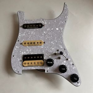 Prewired Loaded Guitar Stratocaster Pickguard SSH Pick Guard Seymour Duncan Ainico 5 SSL1 TB-4 Pickups Coil Splitting Switch for Fender Electric Guitar Part Replacement