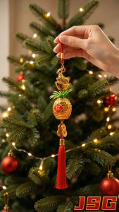 luckycharm168 2027 Year of the Sheep Hanging Ornament Fortune Blessing Pendant for Home Christmas Door Decor Gift