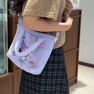 27CM Sanrio Kuromi Cinnamoroll Melody Kitty Crossbody Hand Carry Sling Bag Beg with ZIPPER ZIP