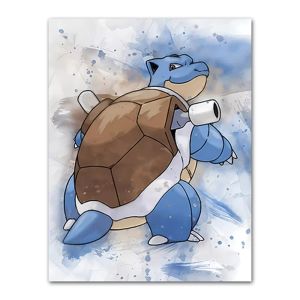 BILIBILI | Anime Pokemon Canvas Painting Bulbasaur Charmander Squirtle Poster and Print Watercolor Wall Art Picture Home Decor Ki