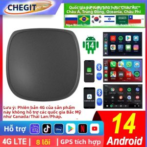 Hộp Giải Mã Truyền Hình Android 14 CHEGIT 8 Nhân Với CarPlay Không Dây Và Android Auto Hộp AI Dành Cho Netflix & YouTube Phụ Kiện Ô Tô 5 Trong 1