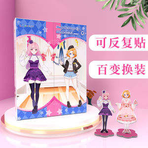 3D Princess Character Magnetic Sticker Drawing Children Girls Doll Toy Changing Clothes Gift 61 Parts Cartoon Figure Stickers