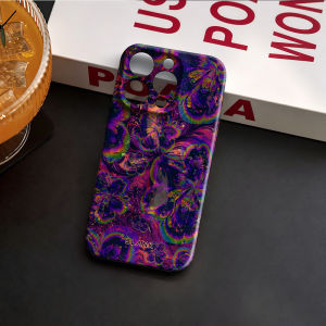 Psychedelic Flower Burst For iPhone 17 16 15 14 13 Pro Max Air 17e Hard tpu Bumper Cover Coque Case Blank