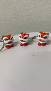 Móc Khóa Lân Mini In 3D Đa Màu Siêu Dễ Thương - Phụ Kiện Treo Chìa Khóa Balo Túi Xách May Mắn