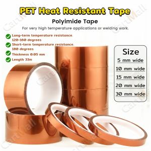High Temperature Tape Heat Press Tape Polyimide Film Adhesive Tape 33m
