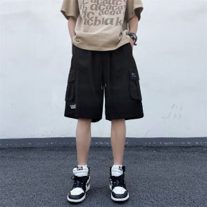 New 2025 Hong Kong Style Workwear Shorts Men Summer Straight Loose Five-Quarter Casual Sports Mid-Length Trousers