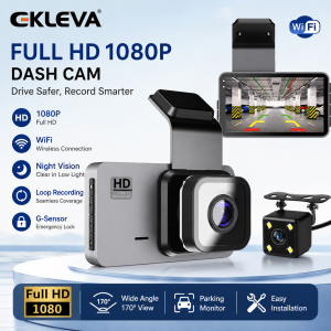EKLEVA Car DVR WiFi 1080P FHD Dash Cam Rear View Reverse Car Camera Dashcam Car Video Recorder Auto Registrator Vehicle Black Box