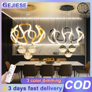 GEJIESE 70W 80W chandelier modern design sala chandelier light with remote tricolor dimming chandeliers drop light for living room dinning room