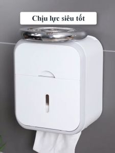 Hộp Đựng Giấy Vệ Sinh Kèm Kệ Để Điện Thoại Hộp Đựng Giấy Dán Tường Đồ Dùng Phòng Tắm Cao Cấp-1 đổi 1 nếu lỗi sp