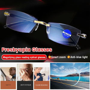MaxPlus Frameless Reading Glasses Anti-blue Presbyopia Glasses Farsightedness Glasses