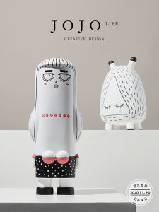 Modern Simple Cartoon Cute Home Entrance Cabinet Decorations Resin Creative Home Decorations Desk Top Sculptures Gifts