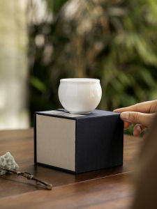 Large Size Ceramic White Porcelain Owner Cup Single Cup Gongfu Tea Set Personal Cup Cylinder Cup Gift Box Modern Simple Style