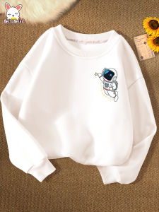 Boys Spring Autumn Long Sleeve Hoodie Childrens Clothing Casual Cotton Polyester Blend Big Kids Trendy White Top