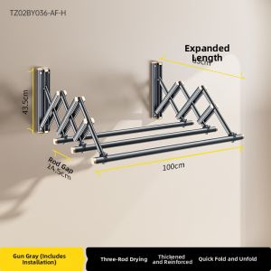 BIREN | Folding Extending Side Wall Mounted Balcony Clothes Drying Rack