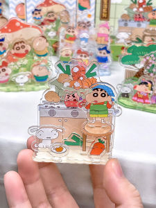 Crayon Shinchan Cube Puzzle Blind Box Micro Scene Figurine Trending Play Collectible Blind Box Toy Desktop Decoration Gift