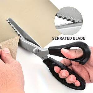 Stainless Steel Pinking Scissors Triangle Teeth Lace Cloth Crafts Dressmaking Zig Zag Cut Tailors Scissors Sewing Shears