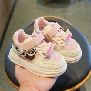 2025 New Childrens Sports Shoes Casual Rubber Foam Running Shoes for Girls Aged 1-6 Fashionable Comfortable Synthetic Leather