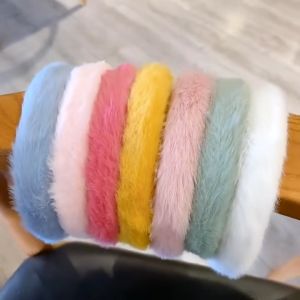 BANDANA BULU POLOS FEATHER Korean Style 7 Warna Aksesories Rambut Bandana Bulu