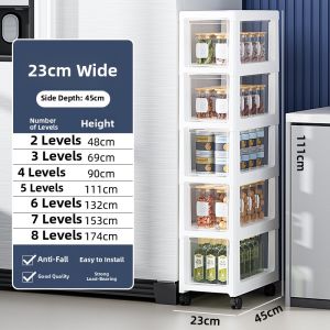 Storage Gap Ultra Narrow Cabinet Side Gap Refrigerator Bathroom Kitchen Narrow Gap Storage Storage Gap Storage Rack Side For Home