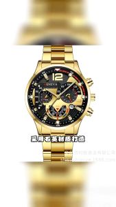 【 In Stock 】Mens Steel Strap Watches Calendar Quartz Watches Sports Luminous Pointer Quartz Watches Mens Watches Jam Tangan Keluli Lelaki 男士钢带手表