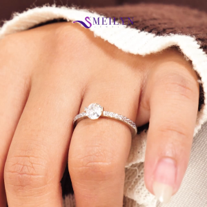 MEILYN Cincin Wanita Kasual Permata GG2 Gemma List Lapis Perak 0222240142