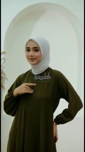 Dress Rawdah Gamis Bahan Crinkle Airflow