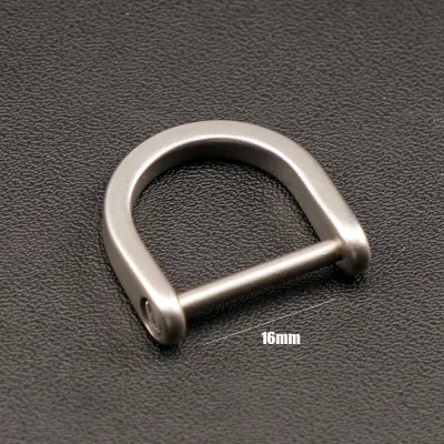 Titanium Alloy Horseshoe Buckles Carabiner D Bow Staples Shackle Key Ring Keychain Hook Buckles Outdoor Bracelet Buckles
