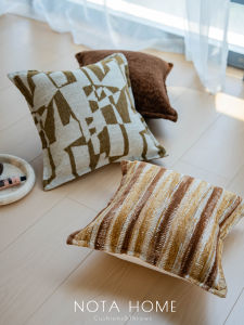 Vintage Style Wooden Color Sofa Cushion Cover