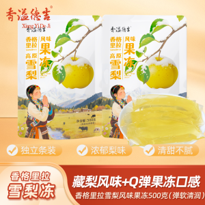 Speciality Snow Pear Jelly Leisure Snack from Shangri-La Quality Dried Fruit And Nuts Snacks Chinese Brand XiangYiDeJi 500g Bag