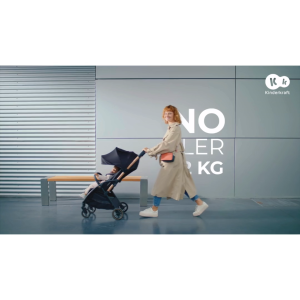 Kinderkraft APINO Ultra Light Stroller Foldable Waterproof From Birth and Up to 22 kg Loaded Basket - Extra 2 kg Lightweight (7.5 kg) Adjustable 5-Point Harness-Black