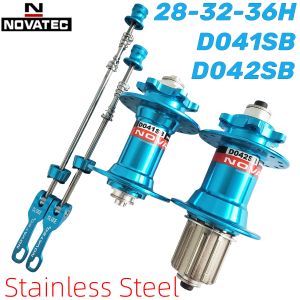 NOVATEC MTB Hubs D041SB D042SB 28/32/36H | Front & Rear HG Stainless Steel Freehub 8–12 Speed | Mountain Bike Hub Set
