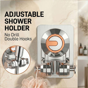 Premium Shower Head Holder Heavy Duty Wall Mounted Adjustable Bracket Mall Quality No-Drill Bathroom Accessories