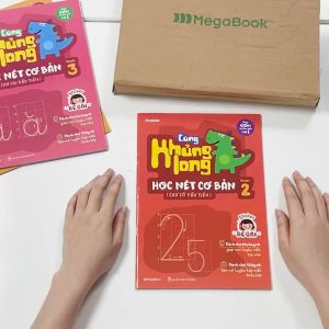 Sách Cùng khủng long học nét cơ bản quyển 2 (chữ số đầu tiên) bé gái - Megabook