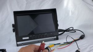 AHD 1080P Backup Camera With Monitor Kit4 Pin 18LED IR Night Version HD Rear View Revse Camera + 9" DVR Recording IPS Car Rear View Mirror Screen System for Bus Truck Lorry RV Trailer Caravan 12V-24V