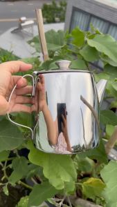 [LOẠI DÀY] CA ĐÁNH SỮA ẤM TRÀ CA ĐỰNG NƯỚC INOX BÓNG CAO CẤP (DÀY NẶNG TAY) - CÓ NẮP ĐẬY (1.4L 2.1L 3L)