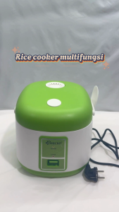 Lurix Multifungsi Rice Cooker 1.2L dengan Kukusan - Kapasitas Besar Anti Lengket Pemanas Cepat Warna Hijau/White