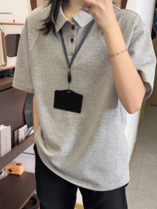 Áo Thun Polo Nam Dáng Rộng Mùa Hè Leonbinno Phong Cách Mỹ Thiết Kế Màu Trơn Tay Lửng Cổ Polo Chất Liệu Cotton Polyester Polyester