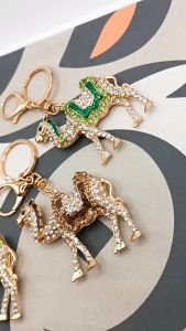 KL Stock! Doorgift Keychain Capal Islamic Gift Diamond Camel Shape Key Ring Metal Pendant