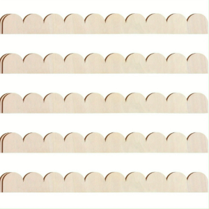 Fan shaped wooden skirting board decoration wavy wooden decorative strip household wall and furniture decorative strip